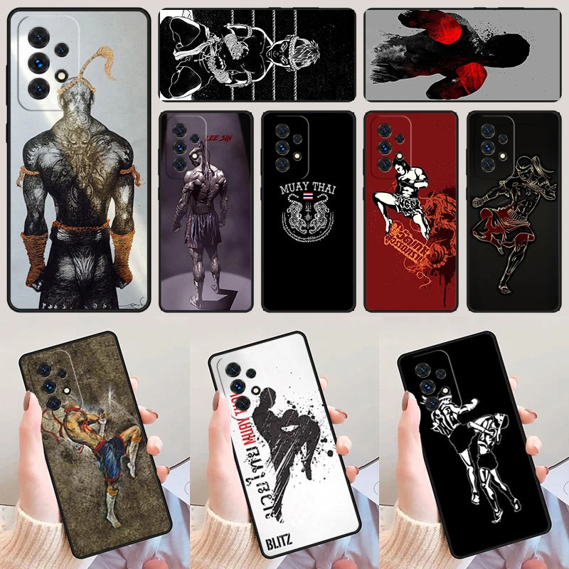 الملاكمة التايلاندية قضية الهاتف لسامسونج غالاكسي A42 A31 A40 A51 A71 A32 A80 A91 A52 A72 A73 A20e A21S A50 A70 A11 A12 غطاء #1