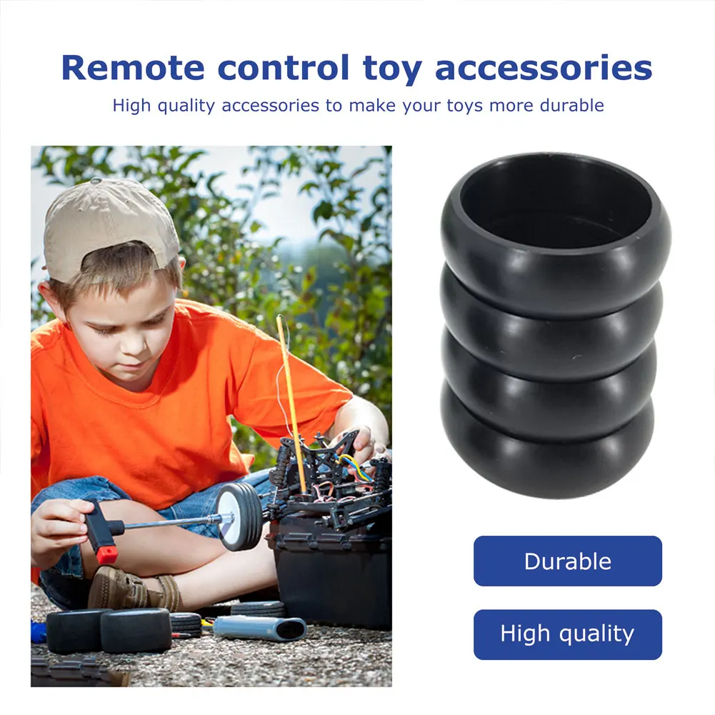 4pcs Wheel Tires Tyre Upgrade Parts 25mm Rubber Wheel Tires Replacement RC Car Wheel Tires Accessories for Wltoys 1/28 K969 K989