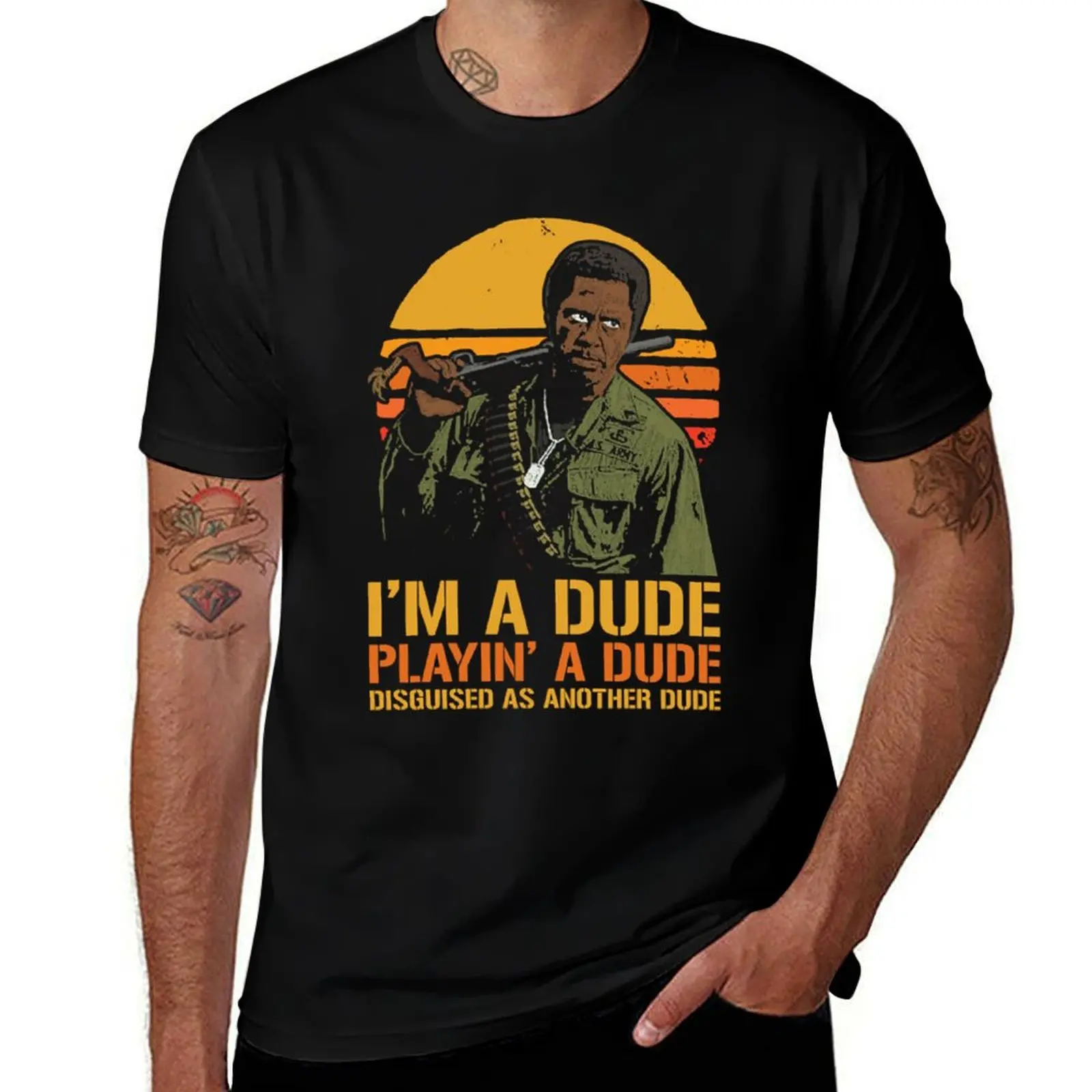 Kírk Lázárús í'm á Dúdé Pláyíng á Dúdé T-Shirt hippie clothes tees funny shirt cotton outfits for men