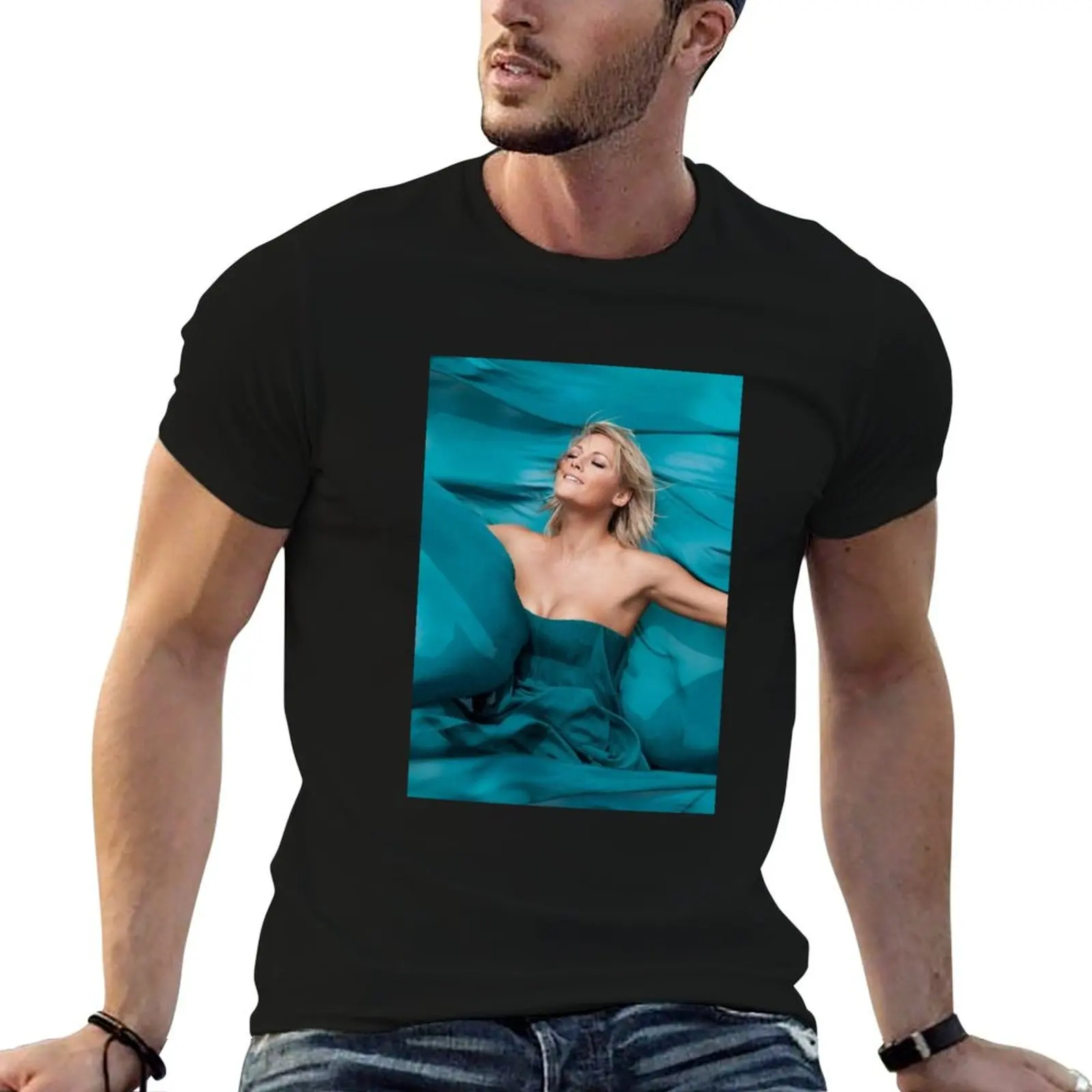 Helene Fischer T-Shirt Everyday Wear Basic Short Sleeve Top