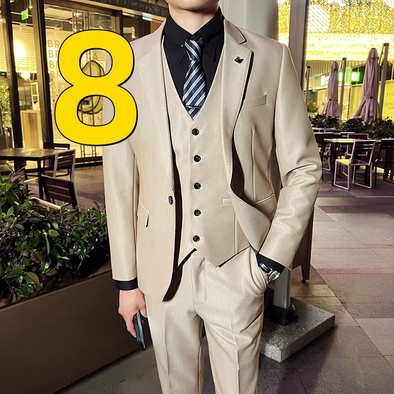 M11243 Men's suits new high quality solid color three piece suits