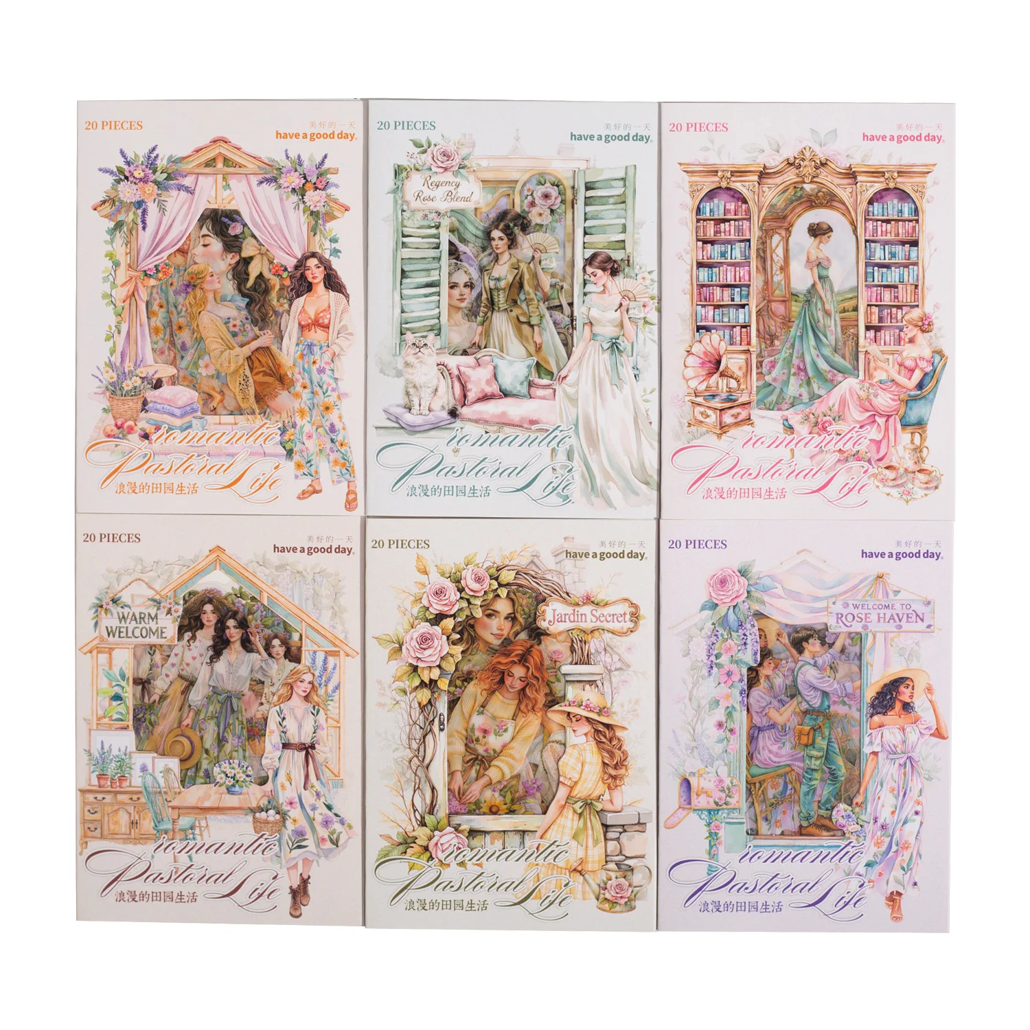 24-set-1-lotto-adesivo-per-album-kawaii-vita-rurale-romantica-forniture-per-scrapbooking-adesivo-decorativo-per-cancelleria