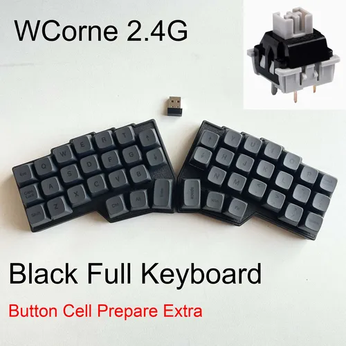CORNE V4 2,4G teclado mecánico MX inalámbrico intercambiable en caliente dividido ergonómico diseño de 46 teclas compatible con software VIAL mapeo de teclas