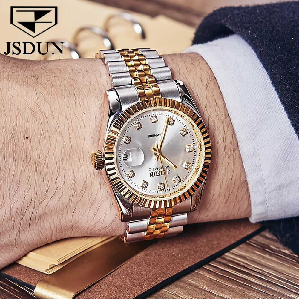 JSDUN New Original Men Watch Fashion Luxury Men\'s Automatic Mechanical Watch Wrist Watches High Quality Waterproof Watch for Men