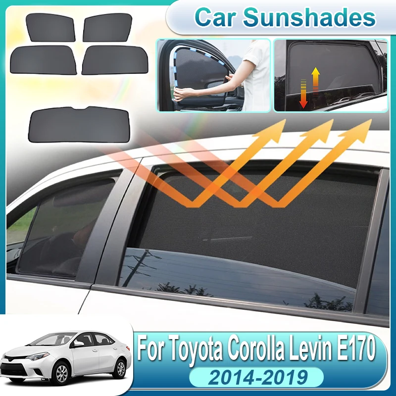 

Солнцезащитные шторки для Toyota Corolla Levin 2014-2019 E170, на передние и задние стекла, защитные накладки, автоаксессуары
