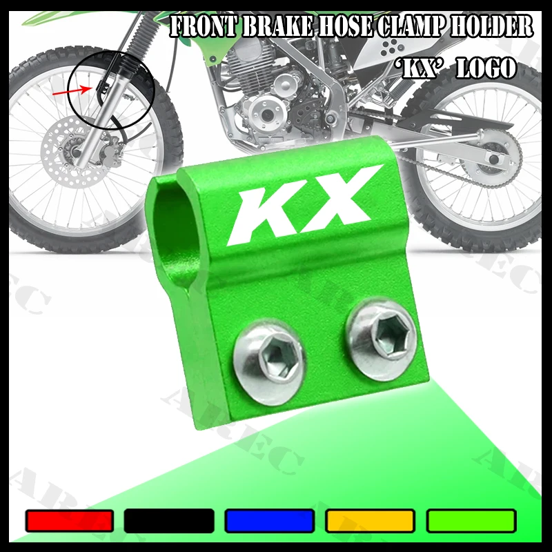 

Motorcycle Accessories Brake Cable Holder Line Guide For KAWASAKI KX450 KX250 KX100 KX85 KX 250 F 450X Front Brake Hose Clamp