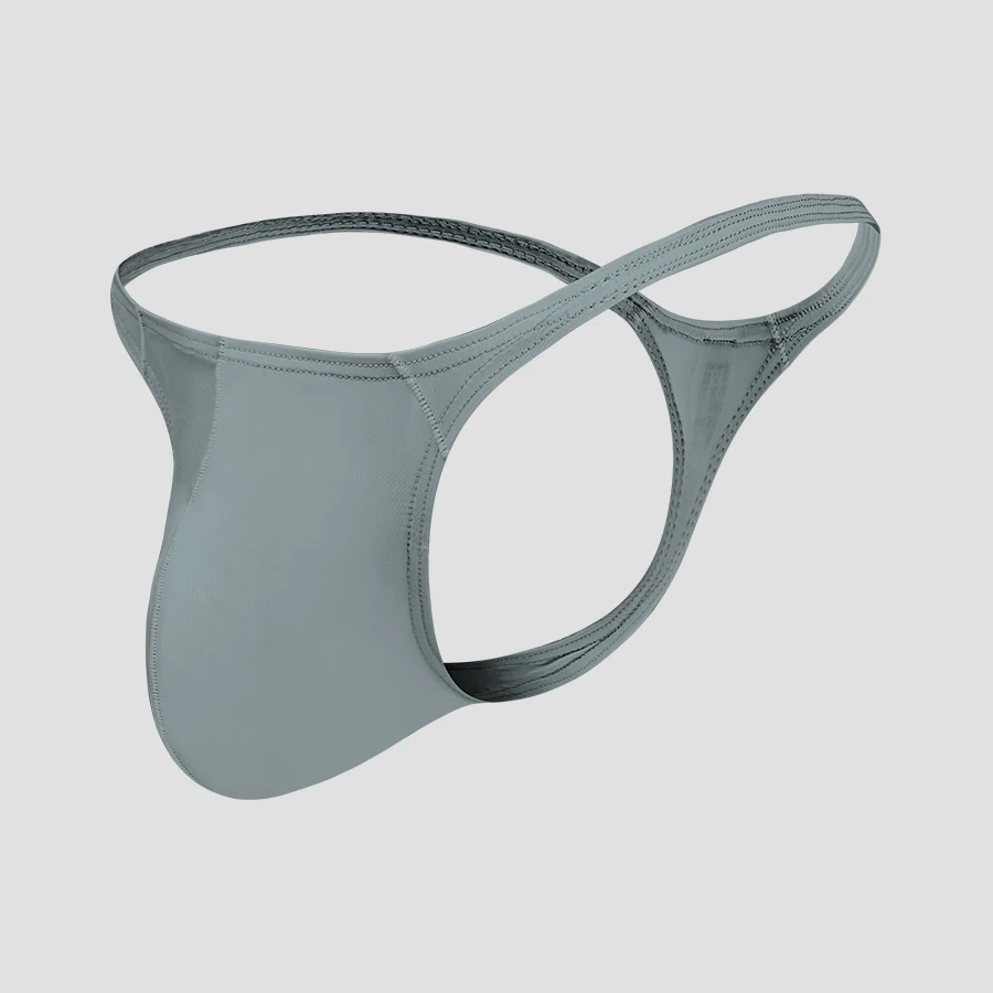 ملابس داخلية رجالية منخفضة الخصر بلون سادة على شكل حرف U قابلة للتمدد وضيقة ومثيرة على شكل حرف T تعرض الأرداف سراويل ثونغ قابلة للتنفس #4