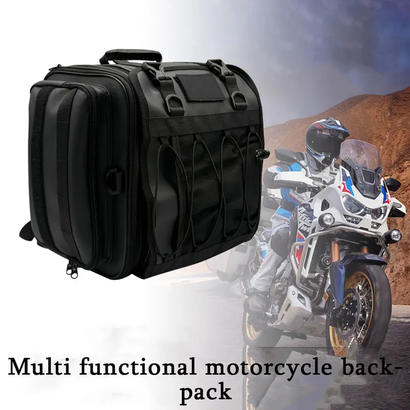 

Motorcycle Bag Waterproof PVC Motorcycle Seat Bag Big Capacity Rear Tail Saddle Bag Outdoor Travel Luggage 2025