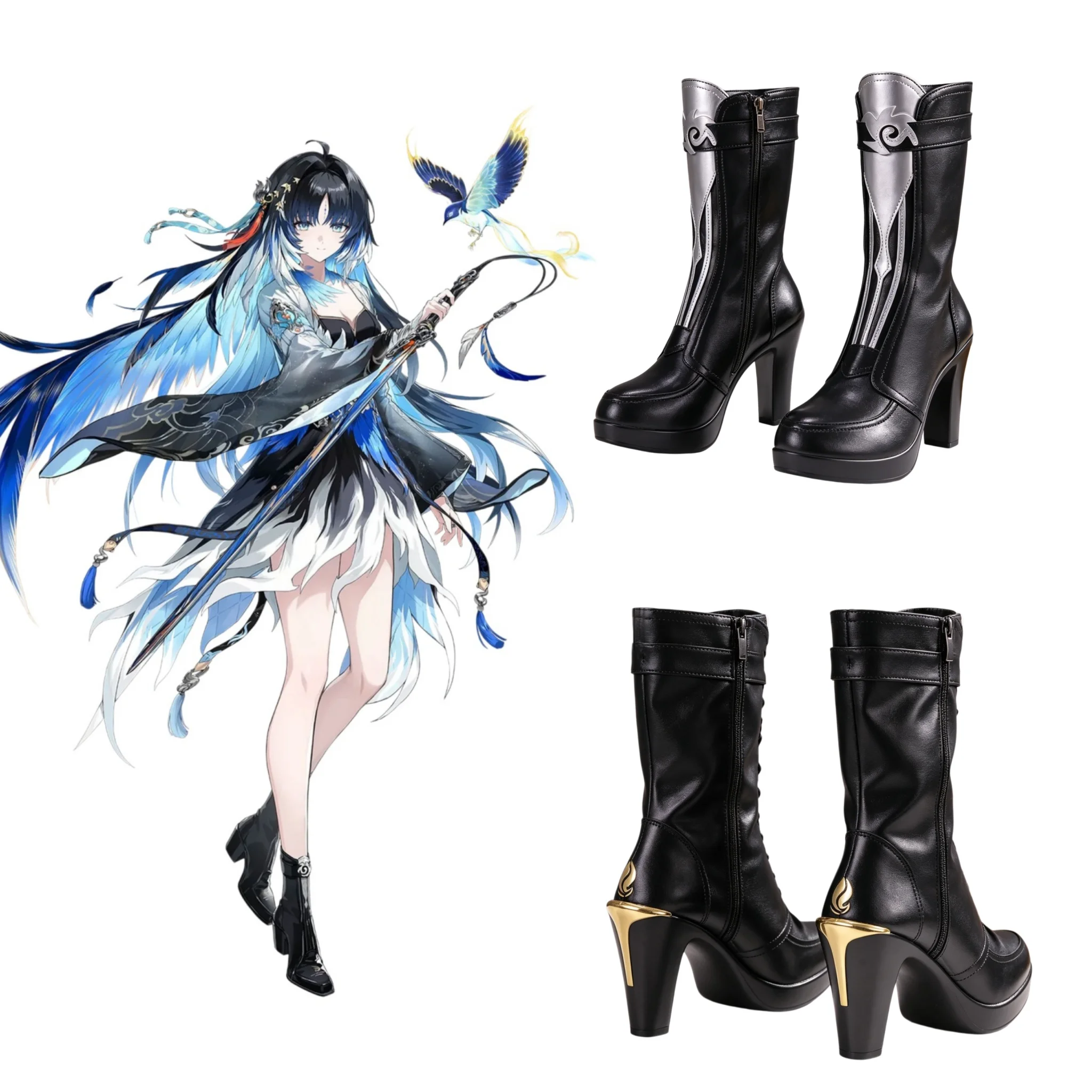 wuthering-waves-yangyang-xuanling‌-high-heels-cosplay-game-shoe-accessories-props-anime-yangyang-woman-costume-matching-shoes