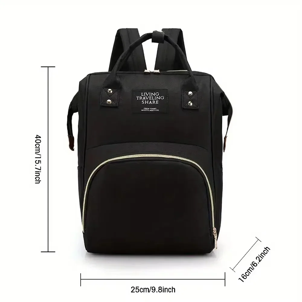 Mummy Bag Outdoor Travel Large Capacity Waterproof Multi-Function Storage Infant Stuff Bags Rose Gold Printing Series Backpack