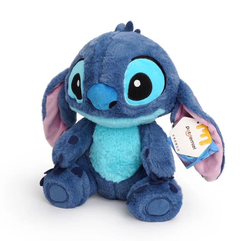 Genuine Disney Lilo & Stitch Plush Toy Boneca, Ponto sentado, Brinquedo macio recheado, Travesseiro do carro, Crianças reconfortantes, Natal, presente de aniversário