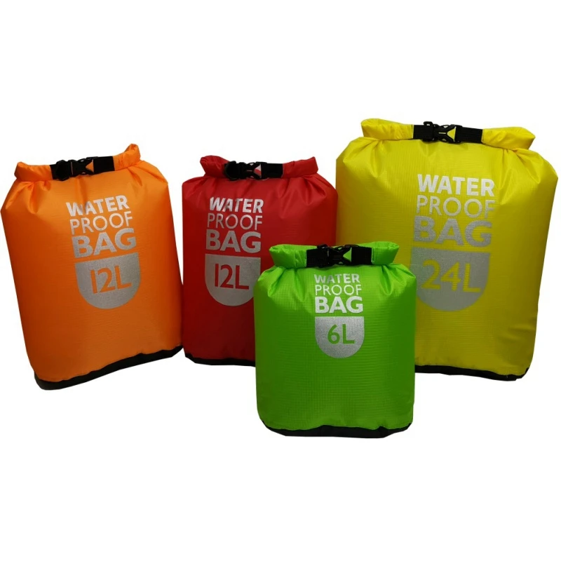 Impermeável Dry Bag Pack para natação, rafting, caiaque, rio Trekking, flutuante, vela, canoagem, passeios de barco, sacos secos, sapatos, 6, 12, 24L