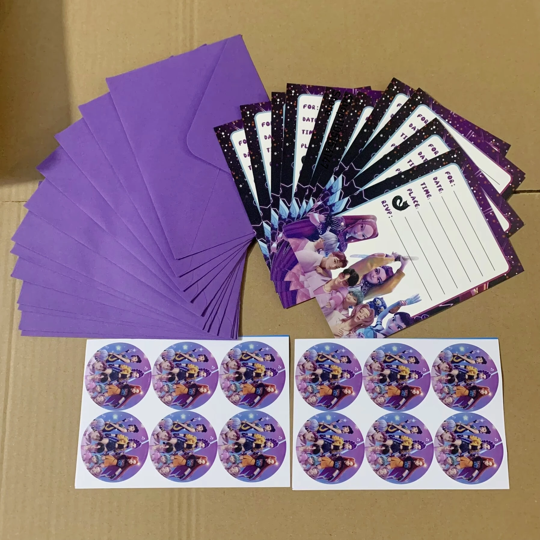 12 قطعة KPop شيطان الصيادين بطاقة دعوة حفلة أنيمي الاطفال عيد ميلاد بطاقات المعايدة صفحة واحدة بطاقة دعوة الطرف الديكور #1