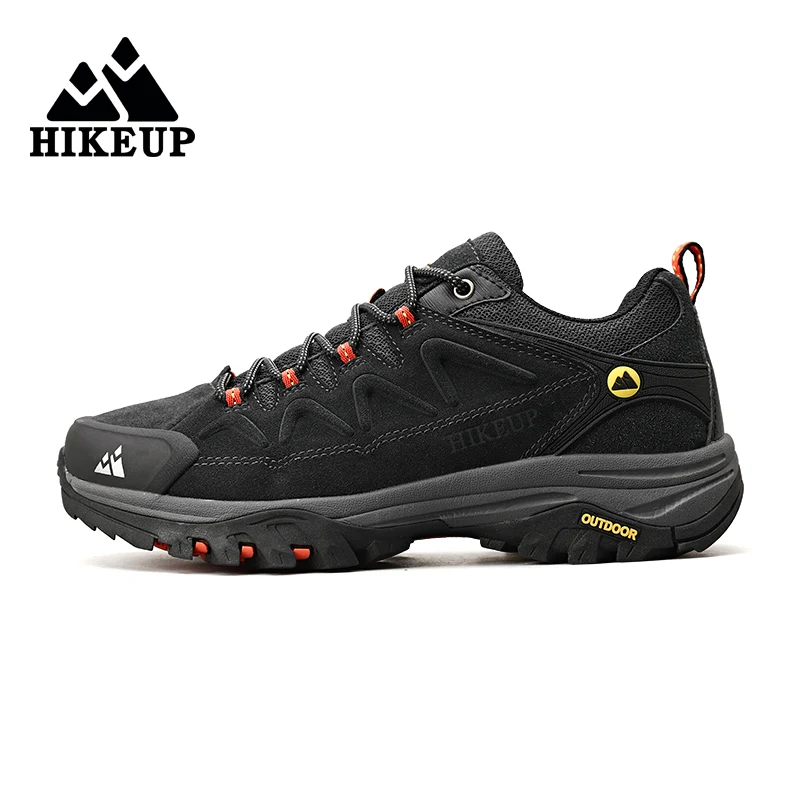 HIKEUP Leder Herren Outdoor Wanderschuhe Tourist Trekking Sneakers Bergsteigen Trail Joggingschuhe für Männer Factory Outlet