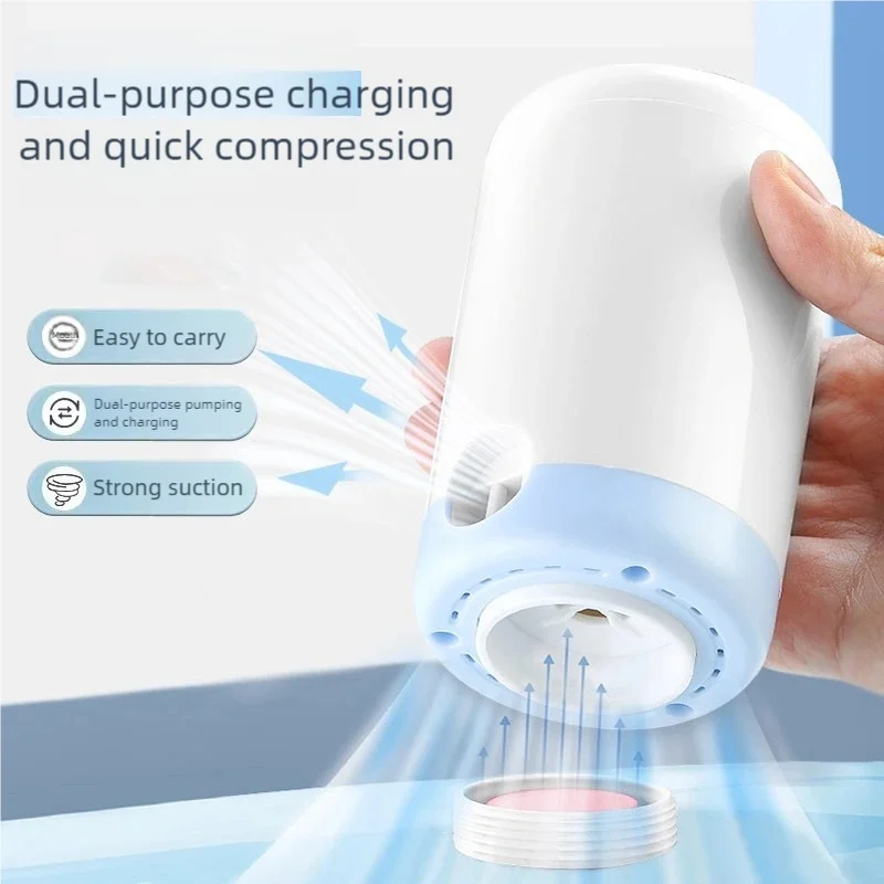 

Портативный воздушный насос, мини-беспроводной электрический воздушный насос с аккумулятором, дорожный матрасный насос для плавательного кольца, вакуумные пакеты для хранения одежды