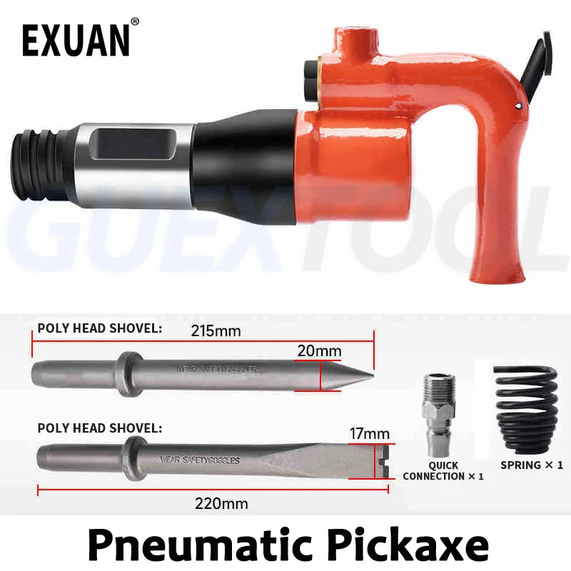 

C4 Pneumatic Pickaxe Handheld Air Hammer Shock Absorbing Crusher Alloy Impact Drill Welding Slag Shovel Powerful Pneumatic Tools