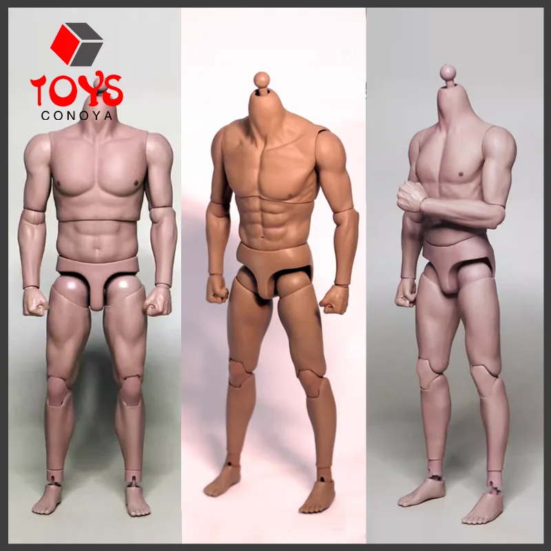 JXtoys S01 S02 S03 1/6 Male Muscle Joint Body JXS01 JXS02 JXS03 12'' Super Flexible Action Figure Doll Fit 1:6 Head Sculpt