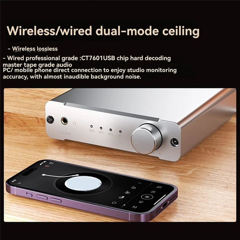 Amplifier Audio Bluetooth 5.4 LP1 Pro Dengan Chip Dekoder Lossless DAC HD Peningkatan Audio Bluetooth 9039Q2M-Y41A