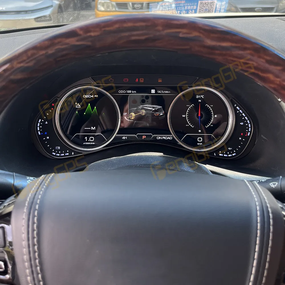 12.3 بوصة العنقودية الرقمية لنيسان Y62 LCD لوحة العدادات الظاهري CockPit سرعة متر لوحة القيادة اكسسوارات السيارات نظام لينكس
