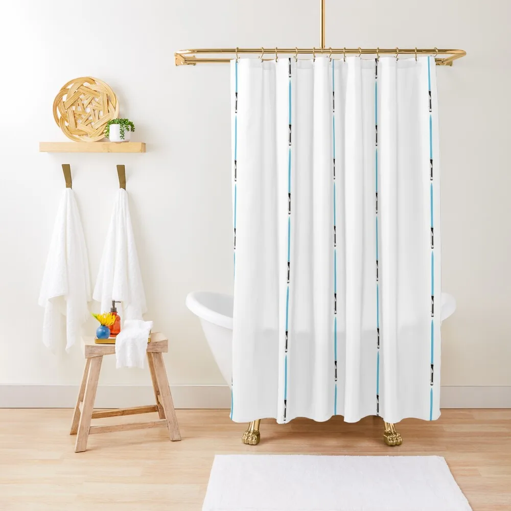 

blue lightsaber Shower Curtain Modern Showers For Bathroom Anime Bathroom Curtain