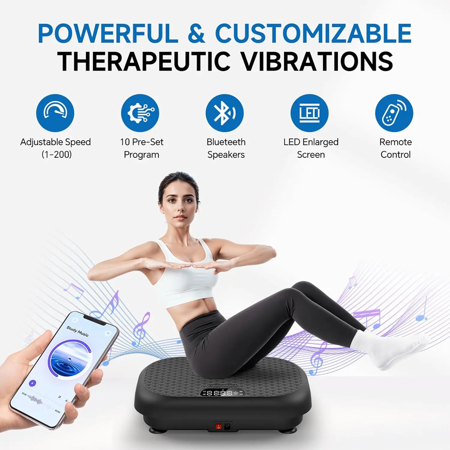 Vibration Plate Exercise Machine Weight Loss, Full Body Shaker Workout Vibration Plates Lymphatic Drainage