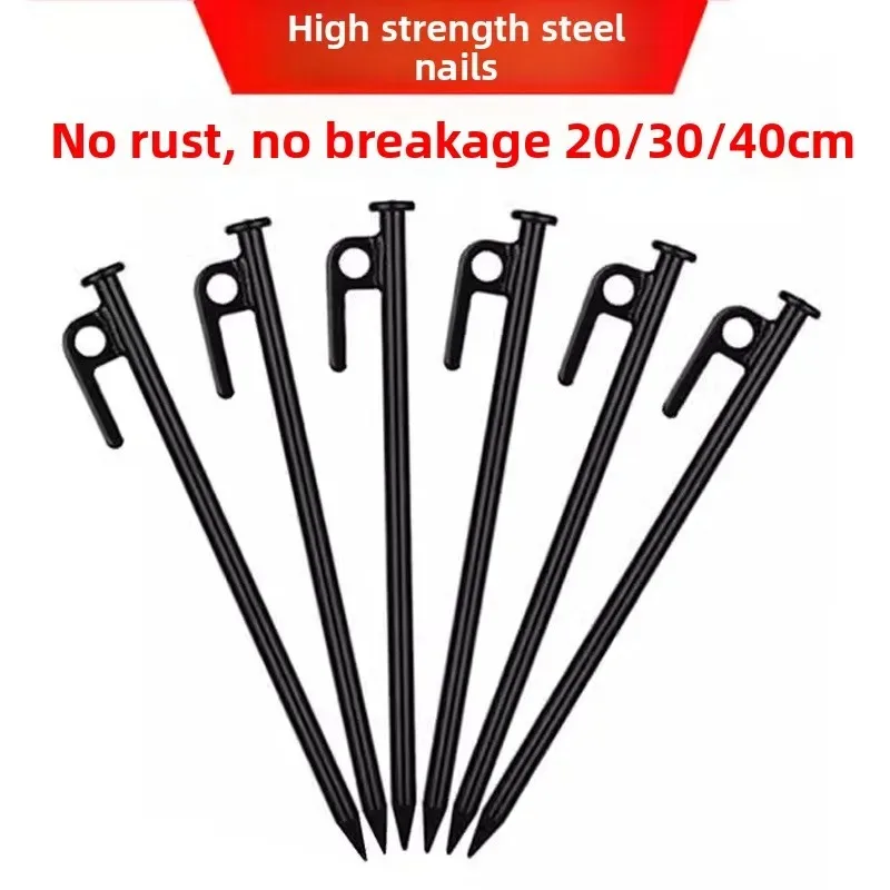 

Camping Tent Nail Pegs 20/40cm Heavy Duty Steel Stakes for Canopy and Tent Accessories Outdoor Accessories