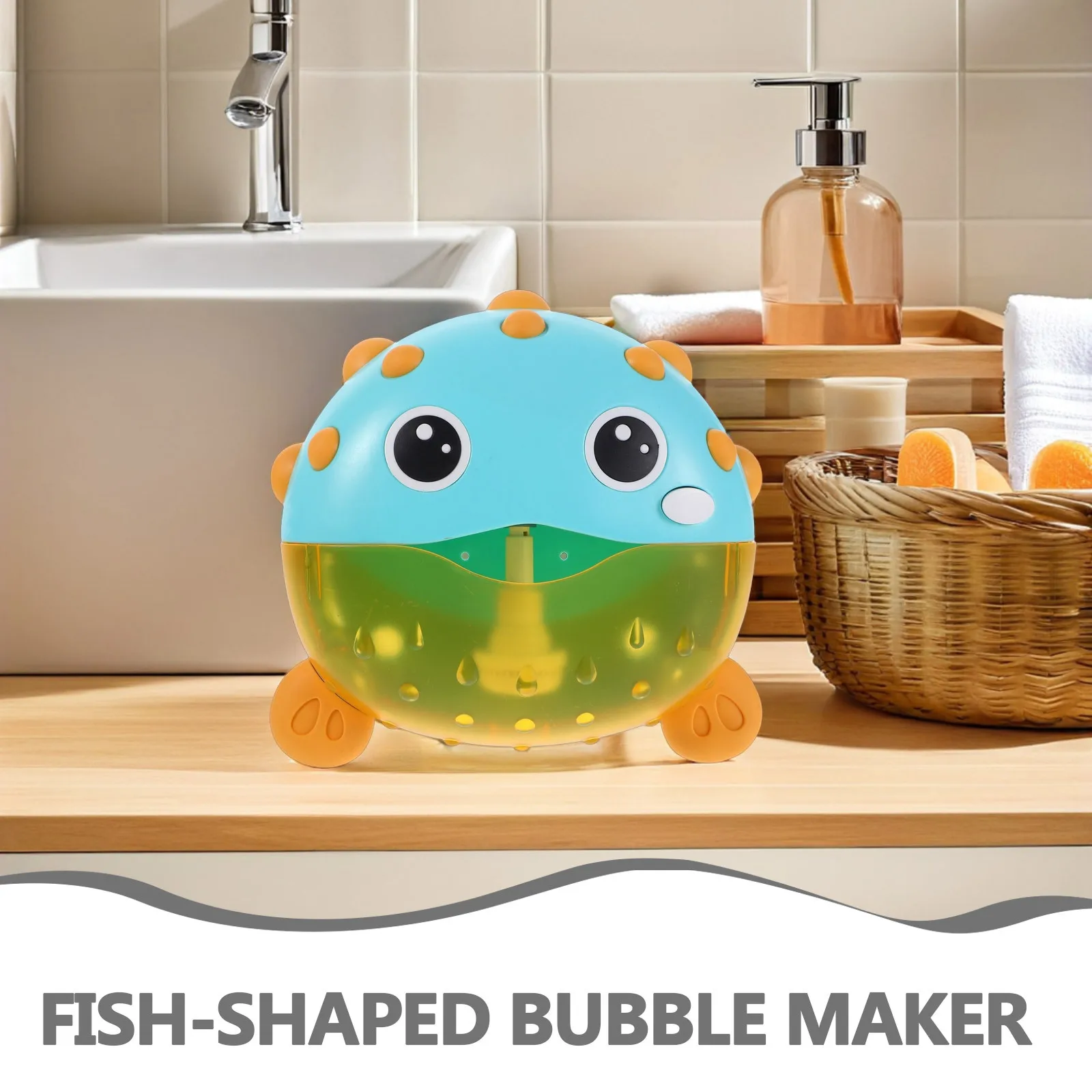 Giocattolo Musicale Automatico per Bambini a Forma di Pesce, Portatile per Vasca da Bagno, per Bambini Piccoli, Gioco Schiumogeno per Doccia e Vasca