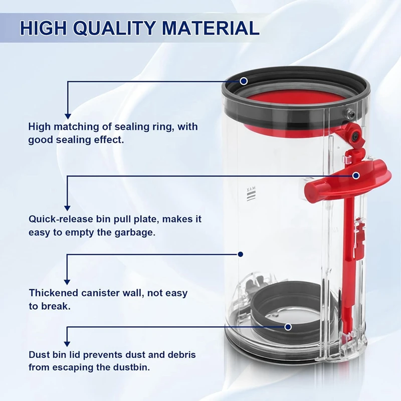 다이슨 V10 SV12 진공 청소기용 쓰레기통 교체 액세서리, 대형 쓰레기통 부품 번호 969509-01