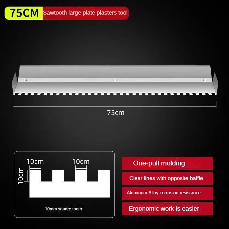 Aluminum alloy Drywall Smoothing Spatula with tooth Skimming Blade Building Tool Tile Scraper espatula para drywall