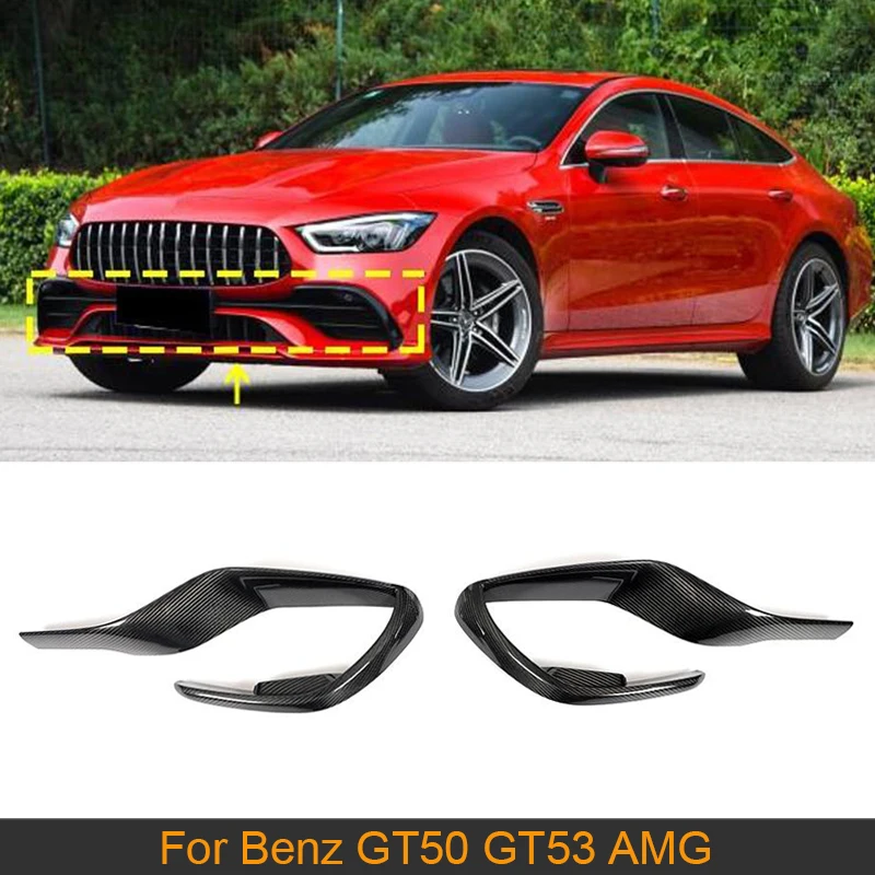 

Car Front Bumper Air Vent Cover Trim For Mercedes-Benz GT50 GT53 AMG Sedan 4 Door 2019 2020 Carbon Fiber Front Vent Trim Cover
