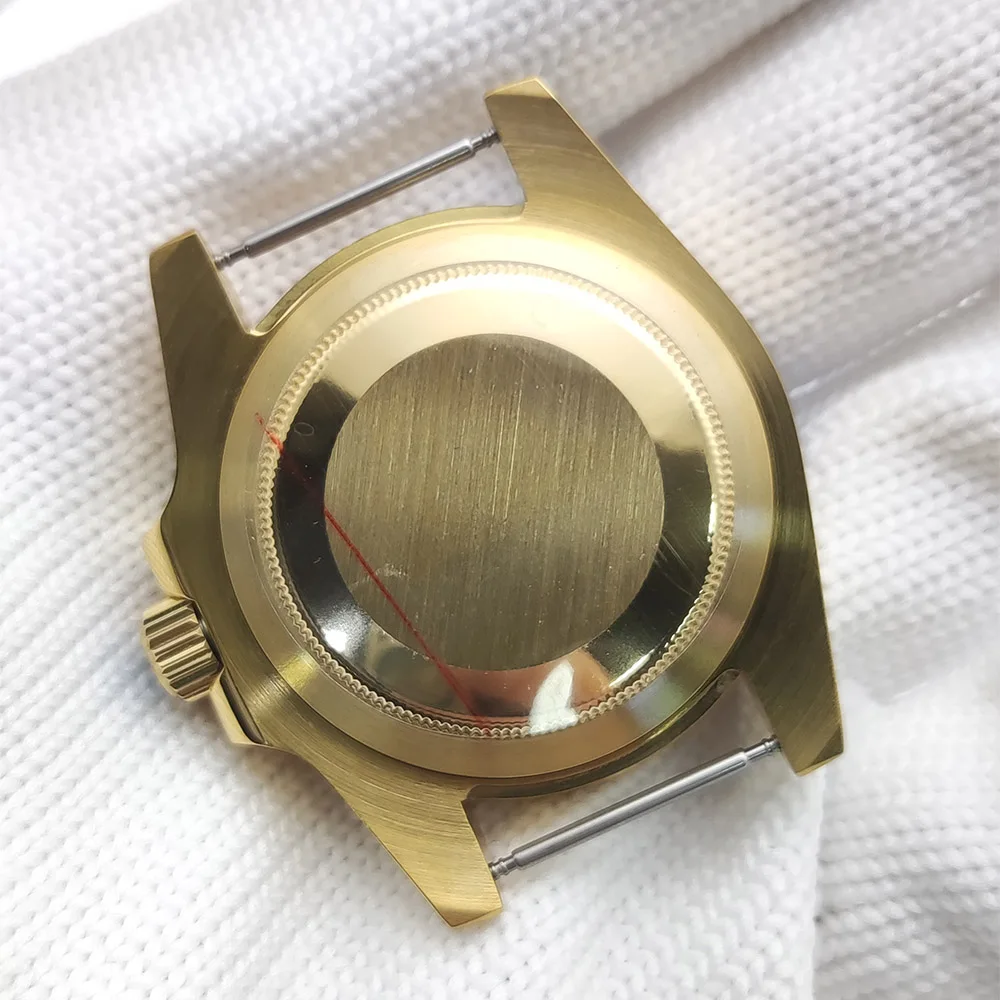 Cassa per orologio in oro/nero/argento da 40 mm vetro zaffiro per movimento Nh34 Nh35 Nh36 8215 Eta2824 quadrante da 28,5 mm cassa Yacht-Master