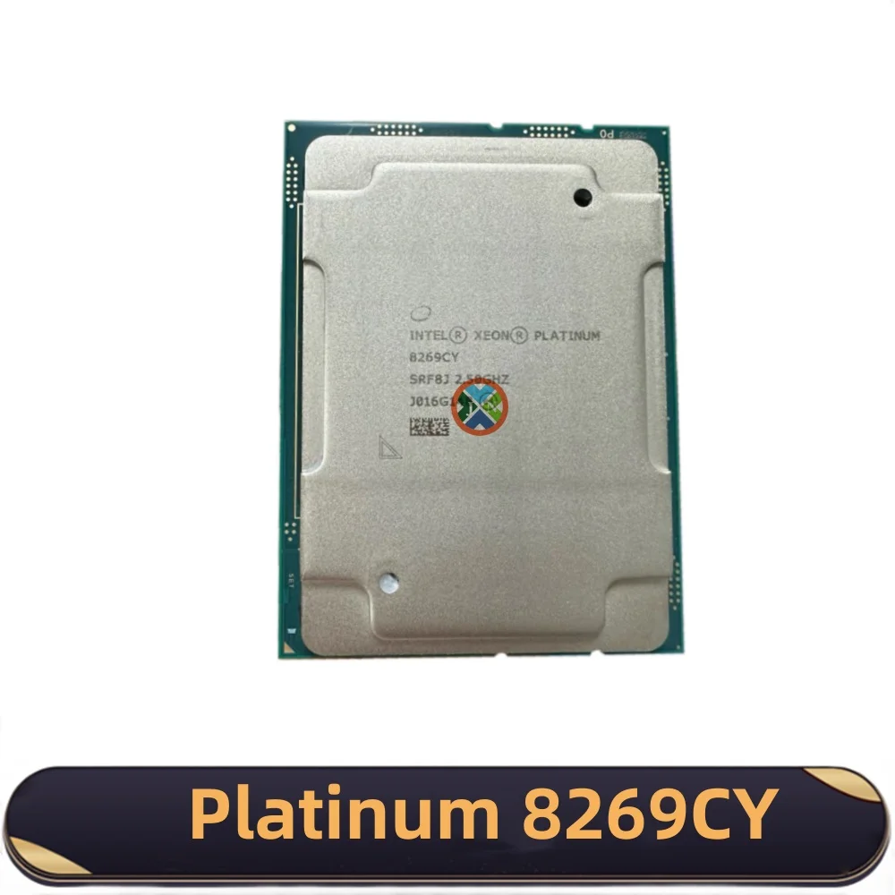 Intel Xeon Platinum 8269CY CPU 26-Cores 52-Threads 2.5GHz 35.75MB 205W DDR4 LGA3647 for C621 Server Motherboard 8269CY Processor