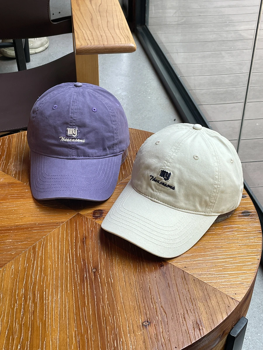 

Wide Brim Letter Baseball Cap, Face Slimming, Big Head Casual Couple Four Seasons Duckbill Cap, Men's Trendy