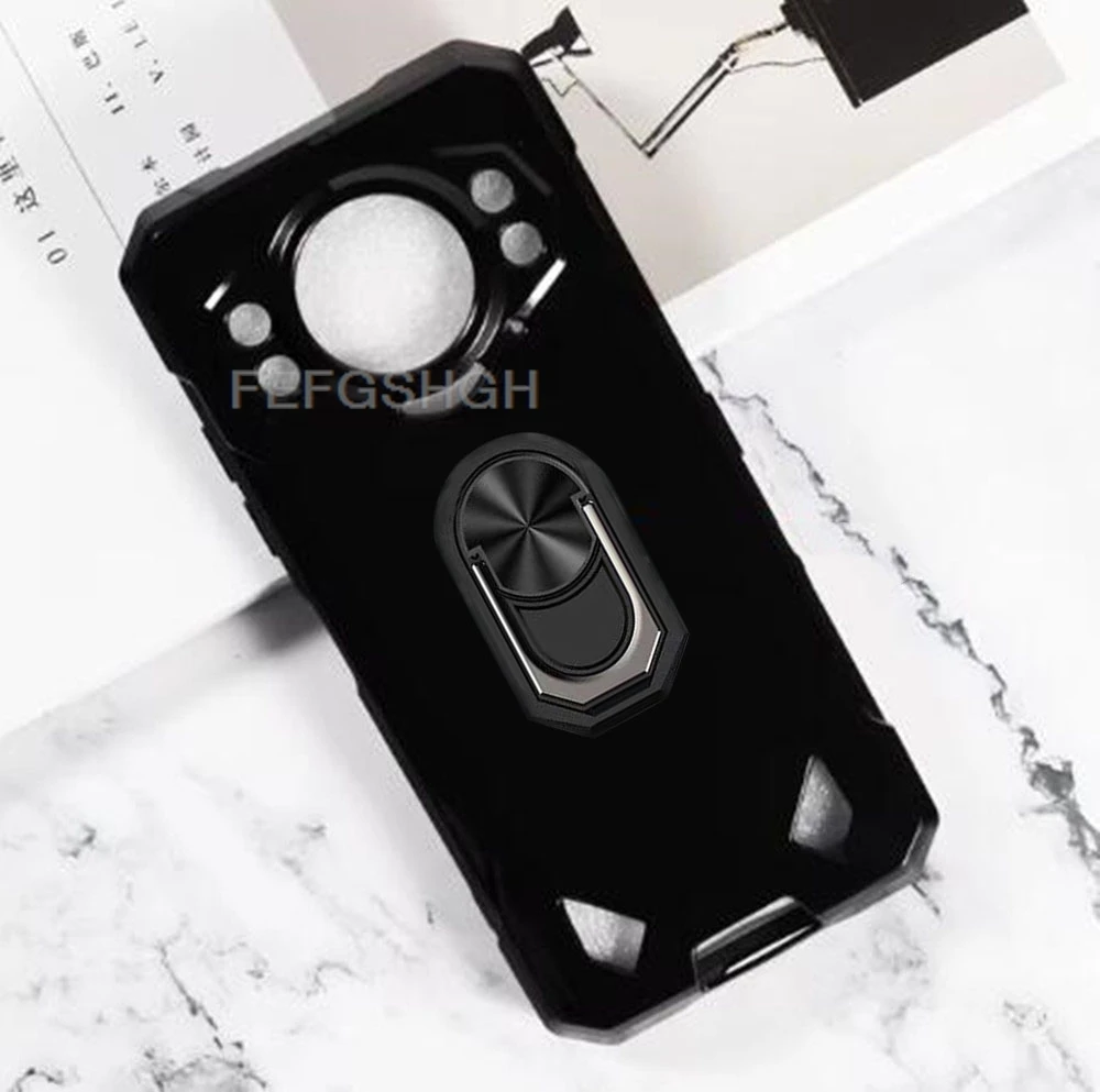 Para doogee s200 s 200 6.72 "anel de dedo traseiro macio tpu capa de silicone para doogee s200x s200 s 200 x suporte capa de telefone