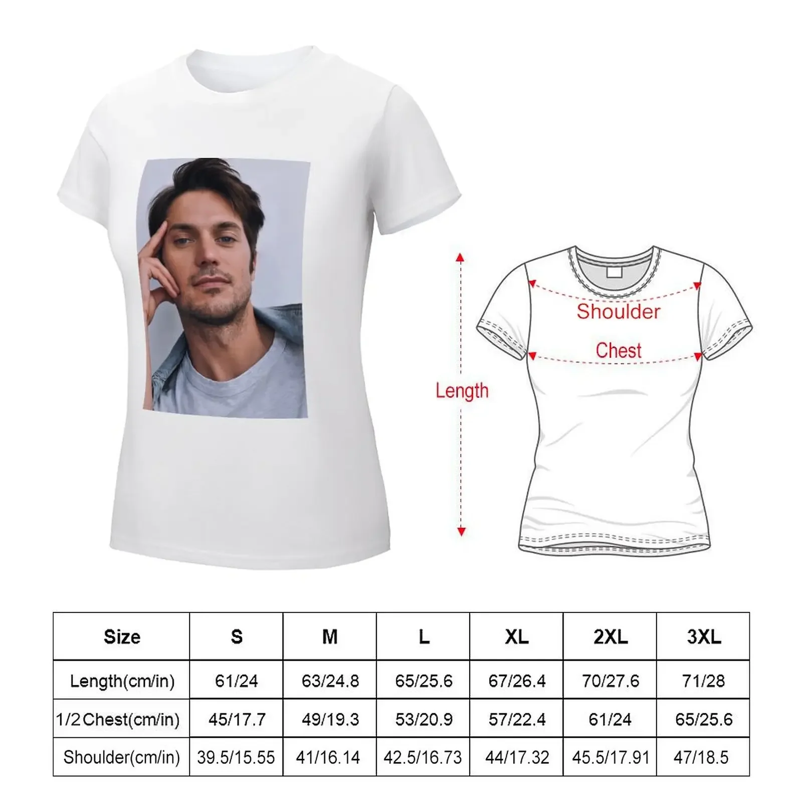 lucas bravo T-shirt graphics Aesthetic clothing tops cropped t shirts for Women