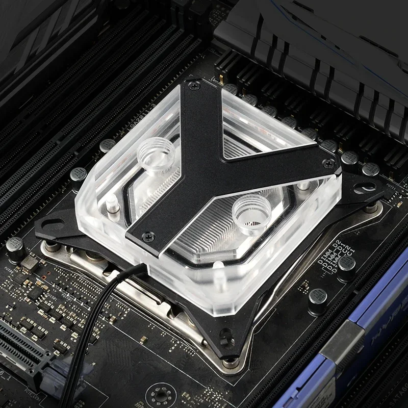 Syscooling C66 water block Y letter style for CPU socket 1151 2011 RGB light support compatible 1700 12G CPU