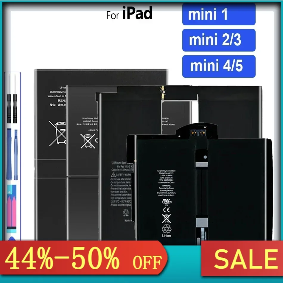 

Аккумулятор для iPad Mini 5 4 3 2 1 Mini1 Mini2 Mini3 Mini4 Mini5 сменный литий-полимерный аккумулятор для планшета A1538 A1445 A1546 A1550