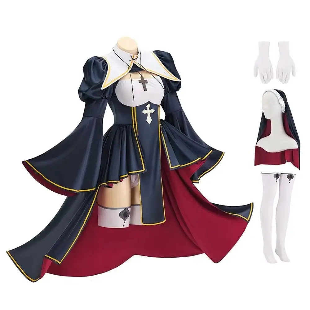 

Character Nun Charlotte Cosplay Figure Vibrastar Sister Costume Sexy Suits Halloween Carnival Party Outfit
