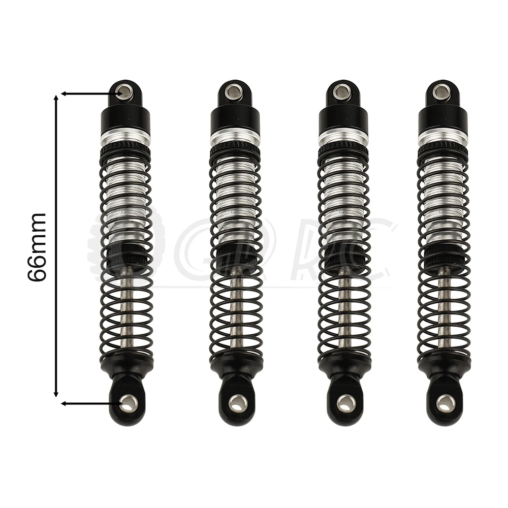 4pcs 53mm 59mm 66mm Aluminium Stoßdämpfer Dämpfer für 1/18 rc Crawler trx4m TRX-4M Bronco Defender Upgrade Teile – Detail 10