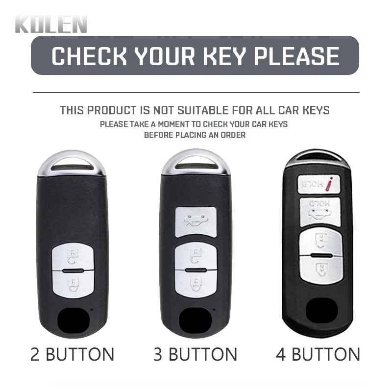 Fashion Car Remote Key Case Cover For Mazda 2 3 6 Atenza Axela Demio CX-5 CX5 CX-3 CX7 CX-9 2 3 4 Buttons Keychain Protected Fob