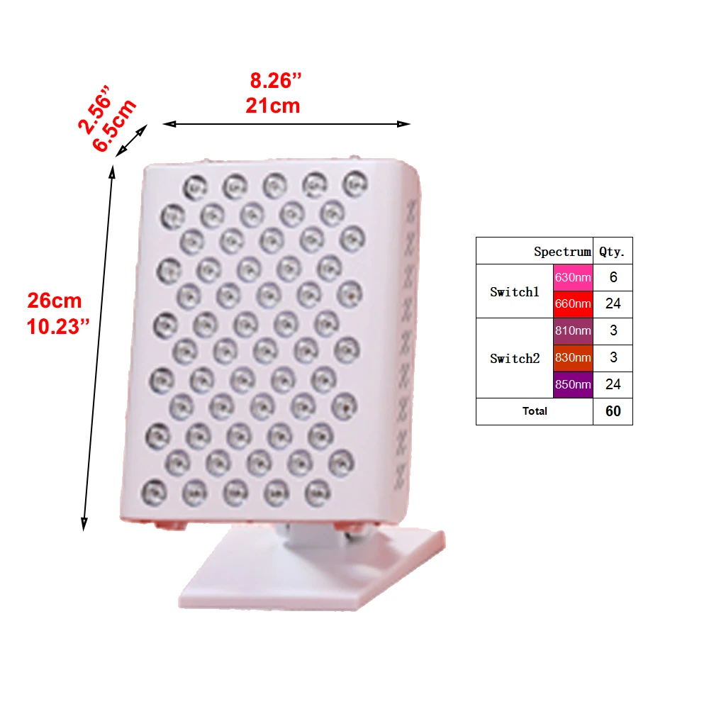 LED Infrared Red Light Therapy Lamp 300w Light Therapy 660nm 850nm Red Light Therapy Panels 630nm 810nm 830nm