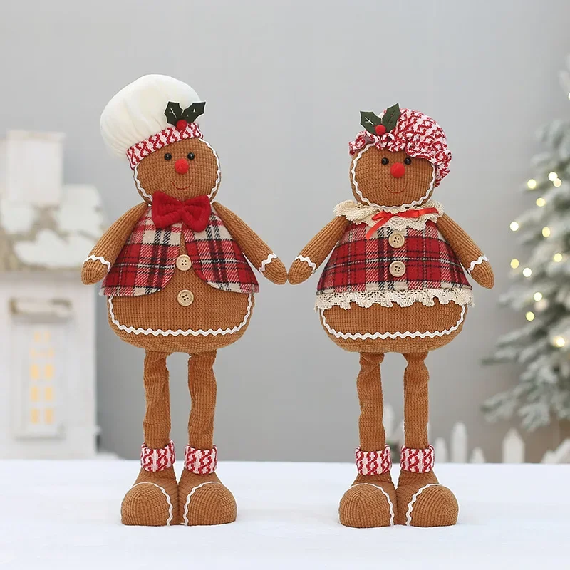 Christmas New Year and Other Holiday Decorations Sitting and Standing Fabric Art Biscuit Man Gingerbread Man Doll