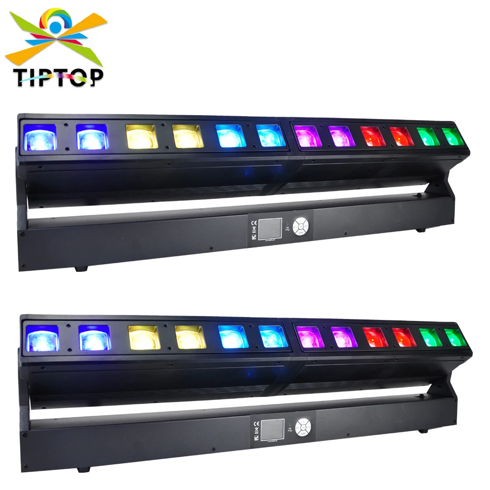 Freeshipping 12x40W RGBW 4 Color Led Moving Head Zoom Light 5 Degree to 35 Degree Electrical Dimmer Matrix Color Pixel