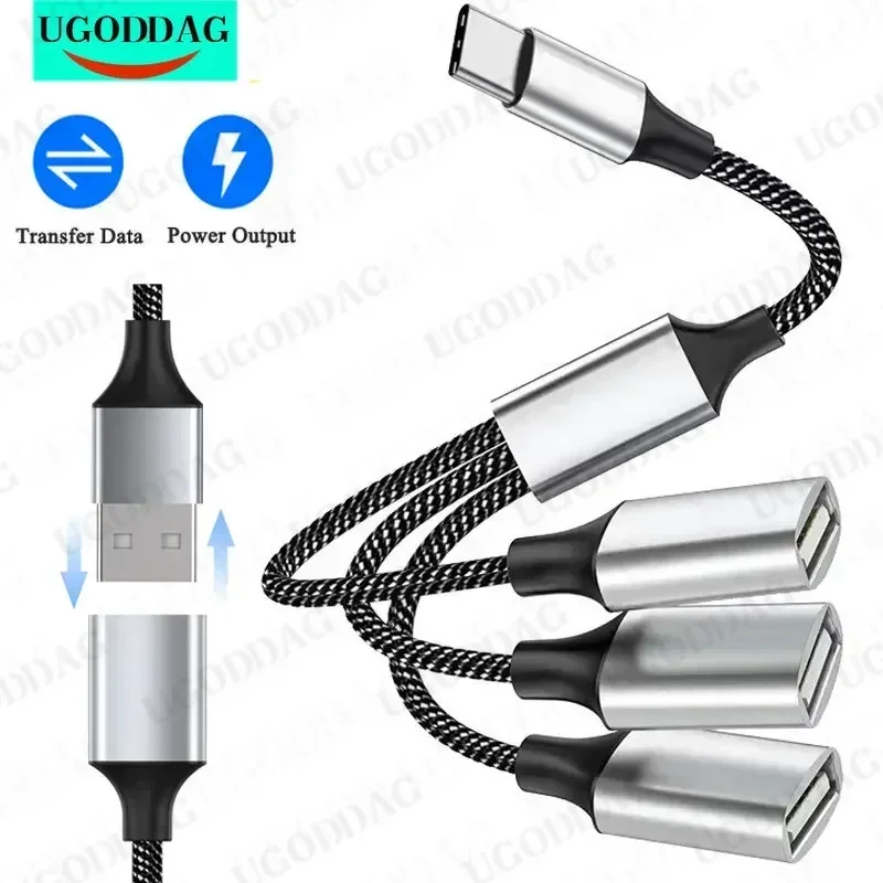 Портативный USB A-3 USB A 2.0 женский OTG-адаптер для Huawei P50 Samsung Xiaomi PC Tablet HUB Разветвитель Удлинительный соединительный кабель