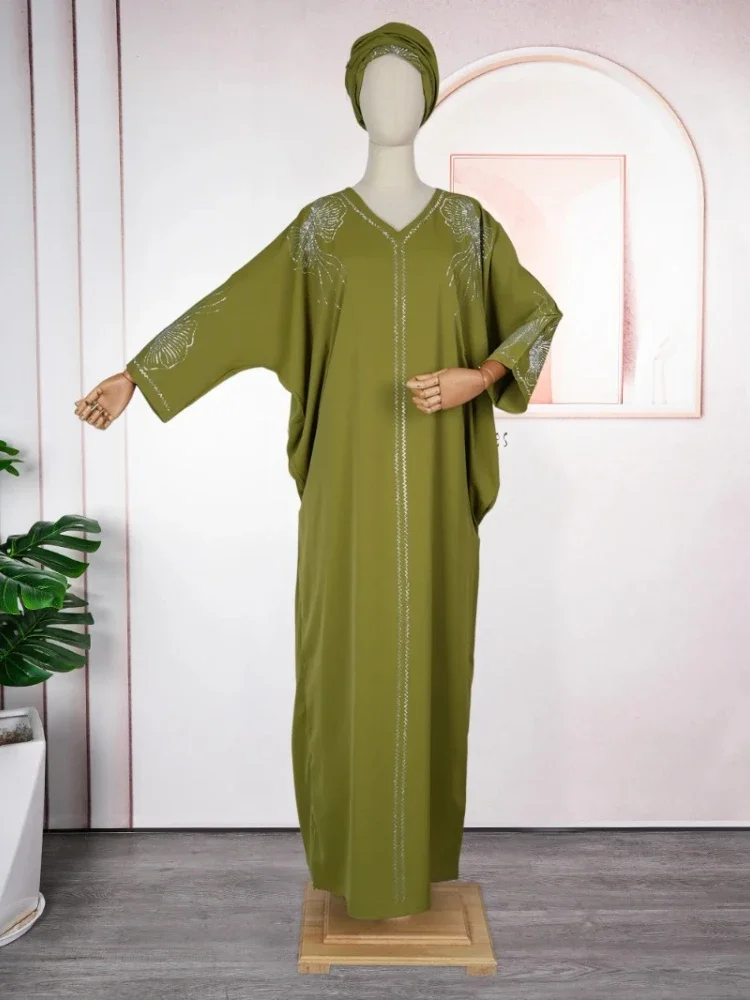 

Eid Dress For Women Abaya 2PCS Set Diamond Party Long Dresses Muslim Caftan Robe African Ramadan Dubai Kaftan Vestido Largos