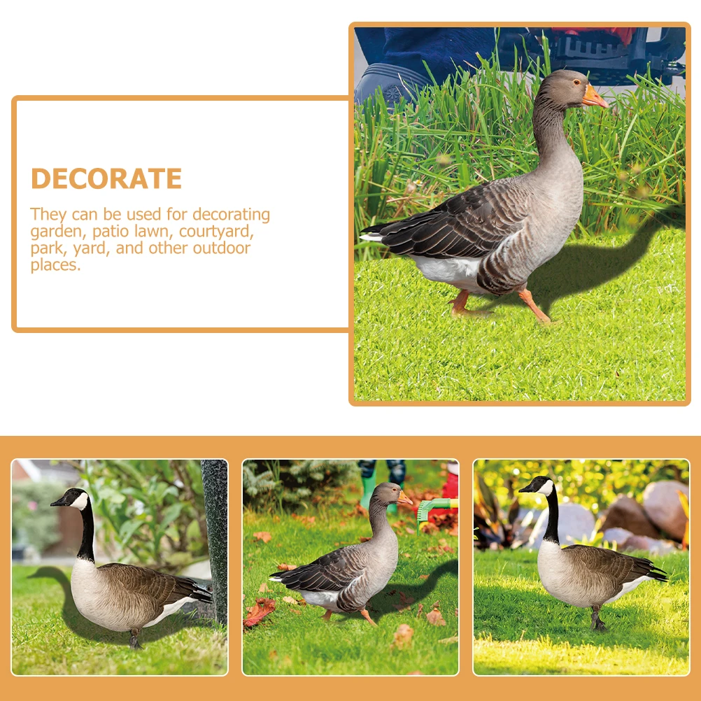 

2pcs Duck Decoration Stake Acrylic Garden Ornament Yard Lawn Decorative Plug-in Outdoor Courtyard Decoration Light for Ground