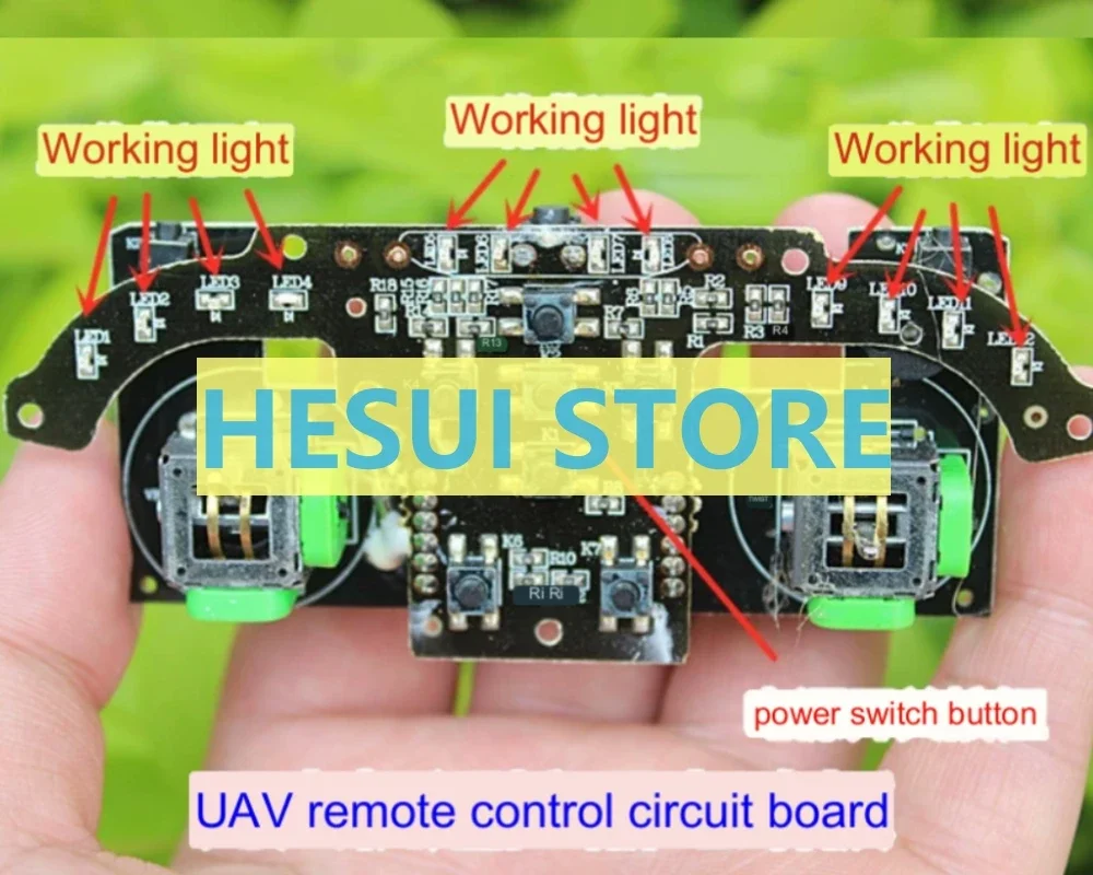 The new 2.4G drone remote control circuit board has no receiver board