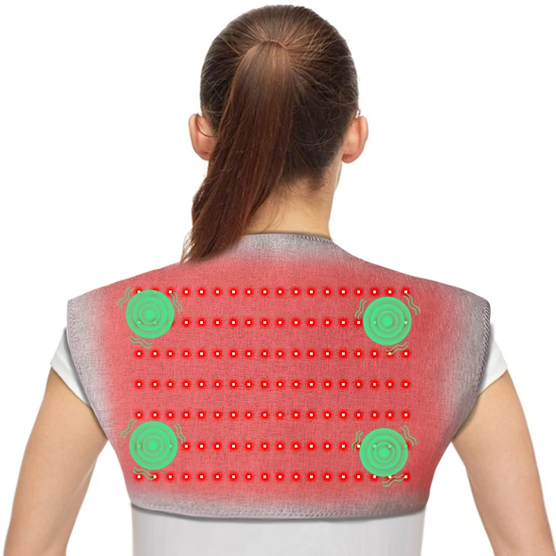 Red Light Heated Vest for Men And Women Winter Electric Shoulder Back Heating Jacket Oversized Waistcoat for Sports Hiking