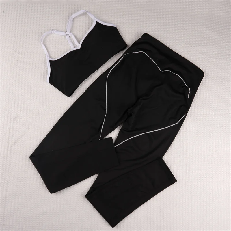 SVEIC High Waisted Yoga Bra & Leggings Fitness Set