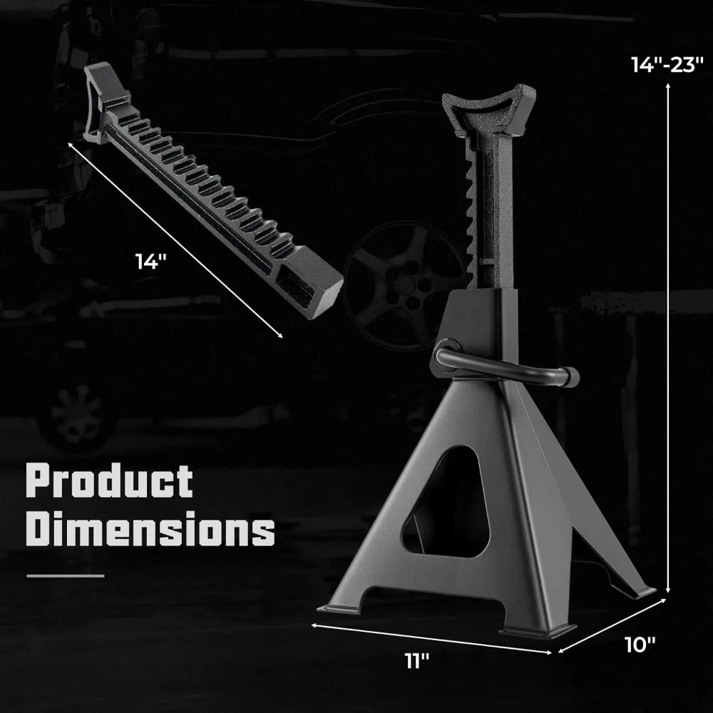حامل رافعة رفع قابل للتعديل 6 طن شديد التحمل، مجموعة مكونة من 4 قطع للسيارات والشاحنات وسيارات الدفع الرباعي والقوارب